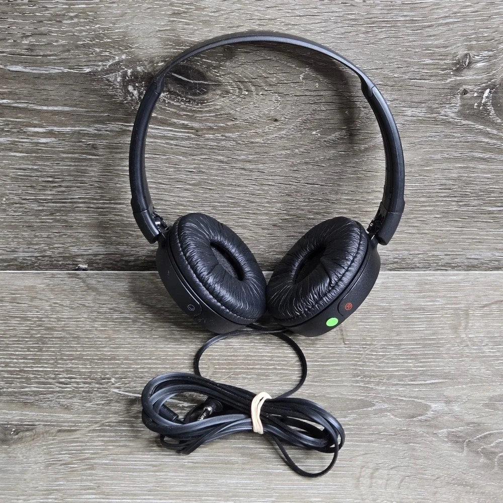 Sony MDR-ZX110 Wired On-Ear Headphones Black Folding 3.5mm Jack Tested